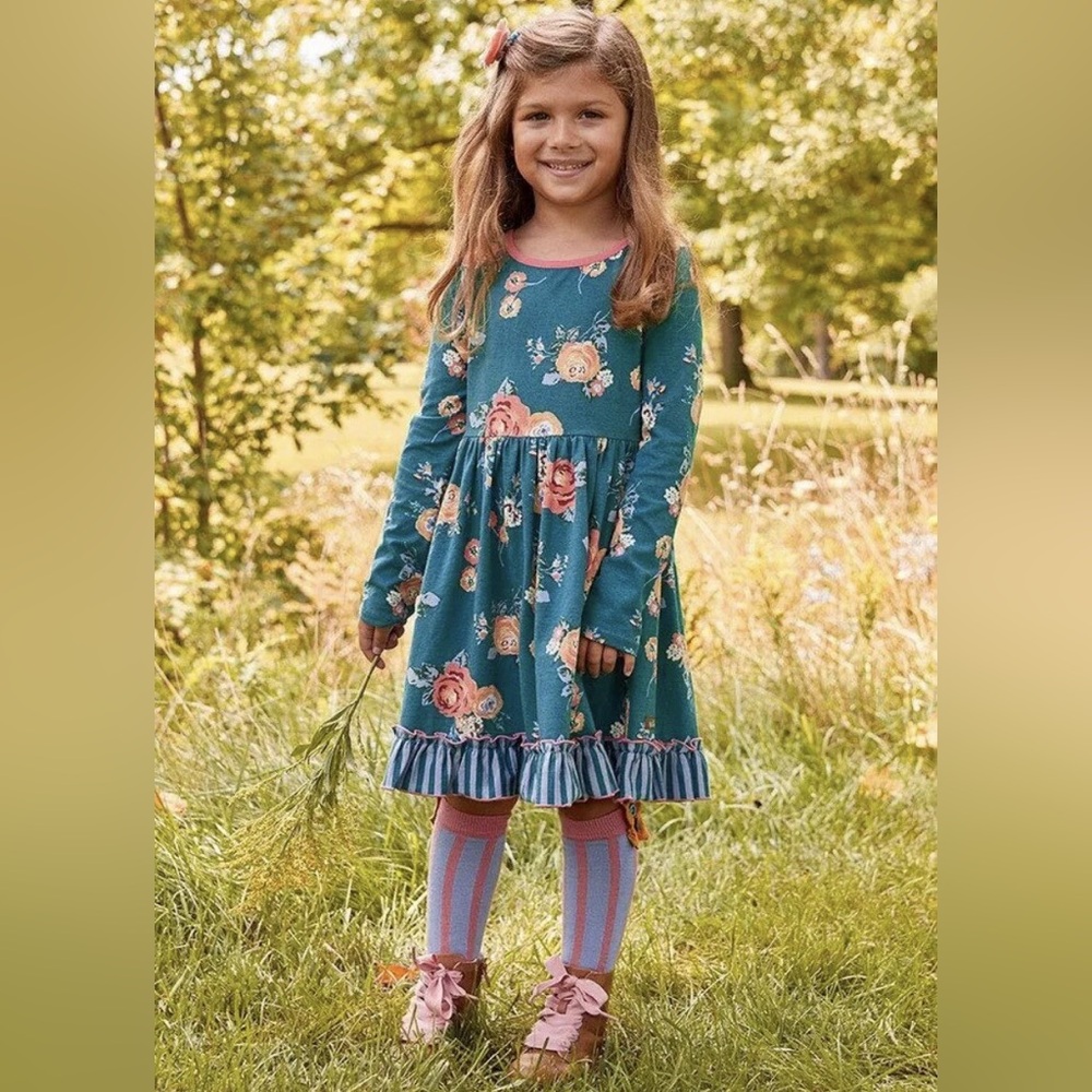 Matilda Jane Blue Floral Kids Dress sz 6 - Picture 9 of 9